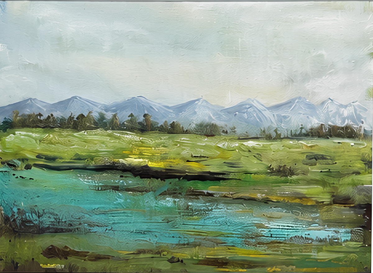 "Turquoise Thaw" — Original Painting (Sold)
