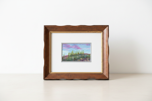 Summer Breeze — Original Acrylic Painting, 3.5×5.5 | Framed | Marilyn Ann 2023